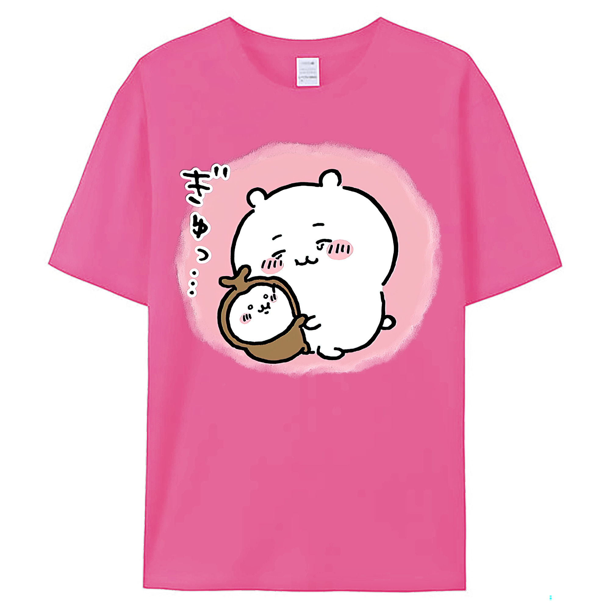 （画像用） ちいかわ ちいかわ Chii-kawa chiikawa レディースカジュアルプリントTシャツ（綿100％）